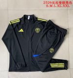Manchester United Black Long Zip Jacket with Green Logo - 图片 9