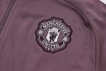 Manchester United 25/26 Long Zipper Jacket Grey Purple - 图片 6