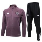 Manchester United 25/26 Long Zipper Jacket Grey Purple - 图片 8
