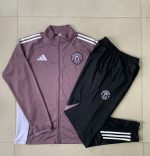 Manchester United 25/26 Long Zipper Jacket Grey Purple - 图片 9