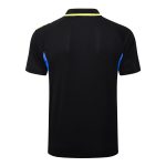 Manchester United Black Polo Shirt with Light Green Trim - 图片 7