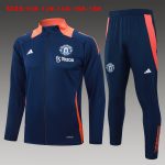 Manchester United 24/25 Blue Kids Long Zipper Jacket - 图片 2