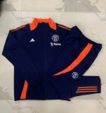 Manchester United 24/25 Blue Kids Long Zipper Jacket - 图片 4