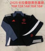 Manchester United 24/25 Black Kids Long Zipper Jacket - 图片 3
