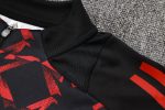 Manchester United 24/25 Half-Zip Jacket Black Red Spray - 图片 6