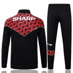 Manchester United 25/26 Long Zipper Jacket Black with Red Spray - 图片 7
