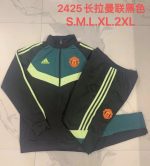 Manchester United 24/25 Black and Green Long Zipper Jacket - 图片 9