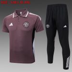 Manchester United Grey Purple Polo