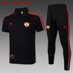 Manchester United Black Retro Polo