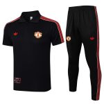 Manchester United Black Retro Polo - 图片 7