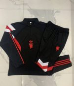 Manchester United 24/25 Half Zip Jacket Black (Adidas Three Stripes) - 图片 9