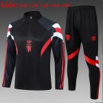Manchester United 24/25 Black Kids' Half-Zip Jacket (Adidas Originals)