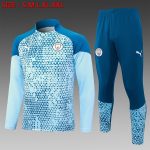 Manchester City 23-24 Half-Zip Jacket Light Blue (Spray Print)