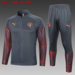 Manchester City 23-24 Long Zip Jacket Dark Grey