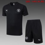 Manchester City Black Short Sleeve Training Suit