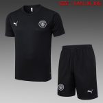 Manchester City Black Short Sleeve Training Suit - 图片 8