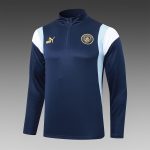 Manchester City 23-24 Half-Zip Jacket in Royal Blue with Gold Logo - 图片 9