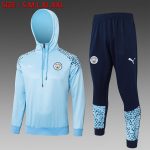 Manchester City 23-24 Half-Zip Jacket Light Blue