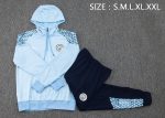 Manchester City 23-24 Half-Zip Jacket Light Blue - 图片 2