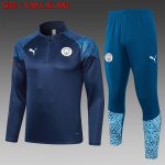 Manchester City 23-24 Half-Zip Jacket in Blue