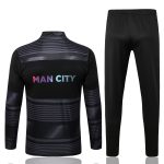 Manchester City 22-23 Black Grey Long Zip Jacket - 图片 8