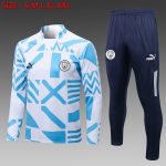 Manchester City 22/23 Half-Zip Jacket White