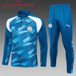 Manchester City 23-24 Indigo Half-Zip Jacket Kids