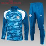 Manchester City 23-24 Indigo Half-Zip Jacket Kids - 图片 2