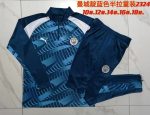 Manchester City 23-24 Indigo Half-Zip Jacket Kids - 图片 3