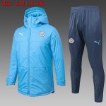 Manchester City Light Blue Cotton Jacket - 图片 2