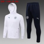 Manchester City 21-22 White Long Zip Jacket with Hood