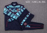 Manchester City 22/23 Long Zipper Jacket Navy Blue - 图片 2