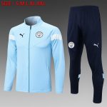 Manchester City 22/23 Light Blue Long Zipper Jacket