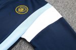 Manchester City 23-24 Long Zip Jacket in Royal Blue with Gold Logo - 图片 5