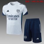Arsenal Light Gray Short Sleeve Training Suit