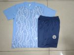 Manchester City 24-25 Light Blue Splatter Short Sleeve Training Shirt - 图片 9