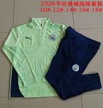 Manchester City Kids Light Green Spray Print Half-Zip Jacket - 图片 3