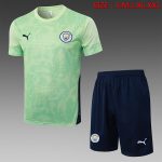 Manchester City Light Green Splatter Short Sleeve Training Shirt