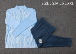 Manchester City 24/25 Half-Zip Light Blue Spray Print - 图片 2