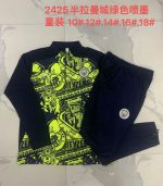 Manchester City 24/25 Half-Zip Jacket Kids Fluorescent Green - 图片 4