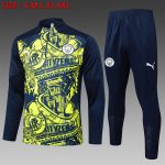 Manchester City 24/25 Half-Zip Jacket Fluorescent Green Player Version