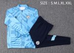 Manchester City 22/23 Light Blue Full Body Spray Print Long Zipper Jacket - 图片 2