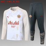 Manchester City 23-24 Round Neck Yellow Splatter T-Shirt - 图片 8