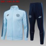 Manchester City Light Blue Long Zipper Jacket