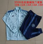 Manchester City Light Blue Kids Long Zipper Jacket - 图片 3