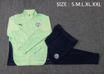 Manchester City Light Green Spray Print Half-Zip Jacket - 图片 2