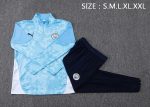 Manchester City Light Blue Splatter Half-Zip Jacket - 图片 2