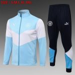 Manchester City 21-22 Light Blue Long Zipper Jacket