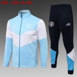 Manchester City 21-22 Light Blue Long Zipper Jacket - 图片 8