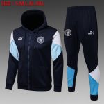 Manchester City 21-22 Long Zip Jacket Blue